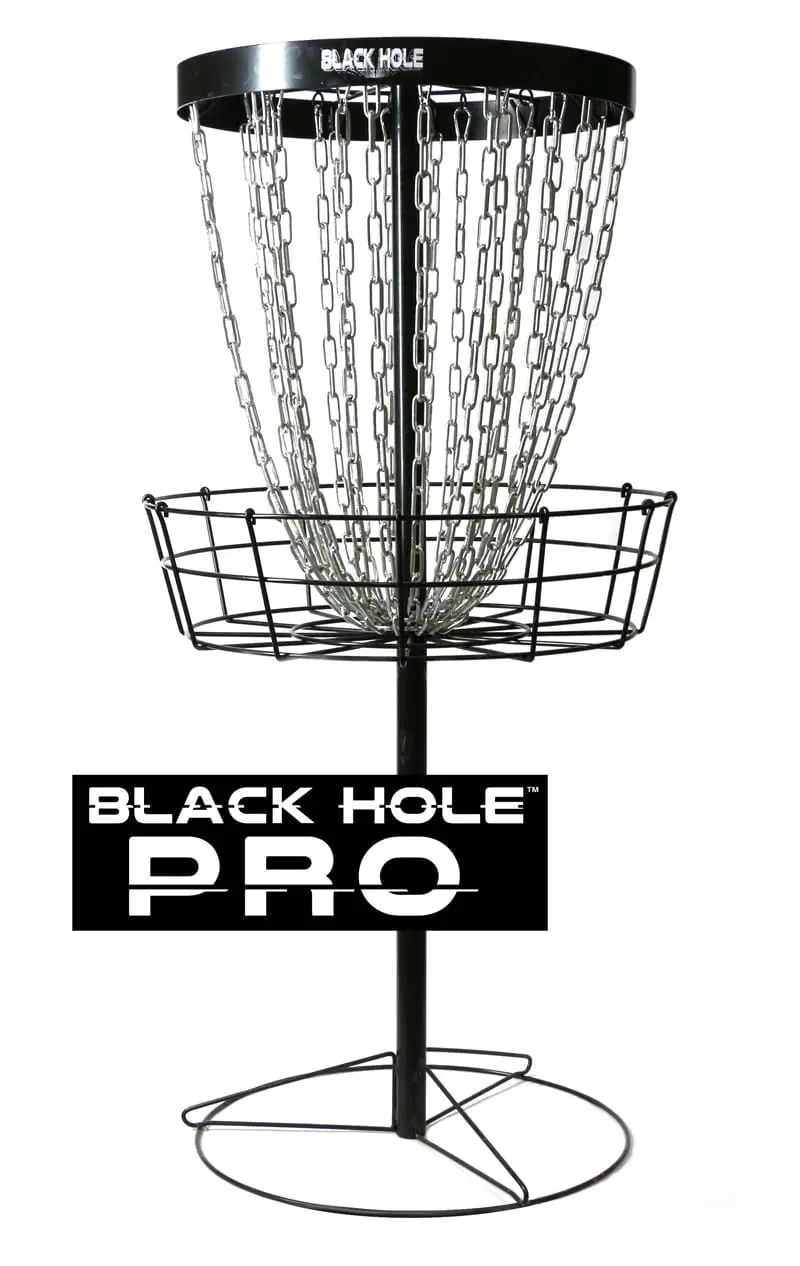 MVP Disc Sports Black Hole Pro Basket in matte black