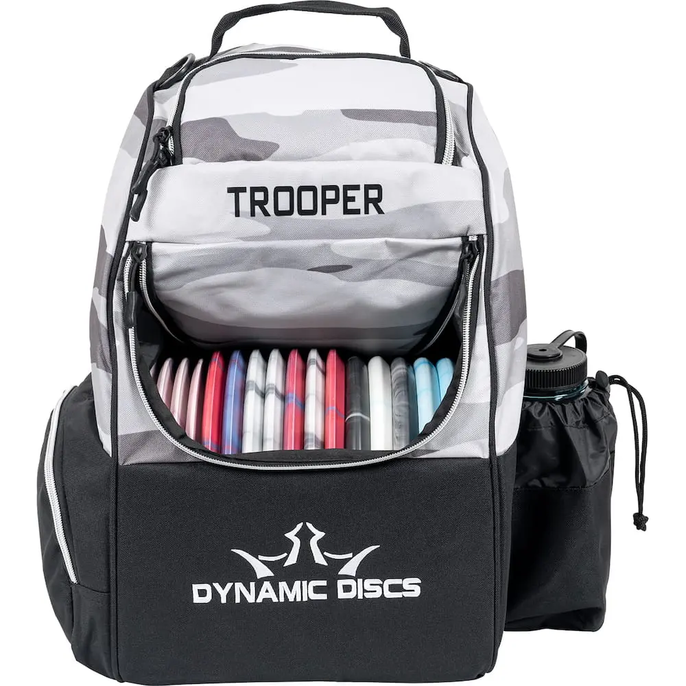 Dynamic Discs Trooper Backpack filled with discs